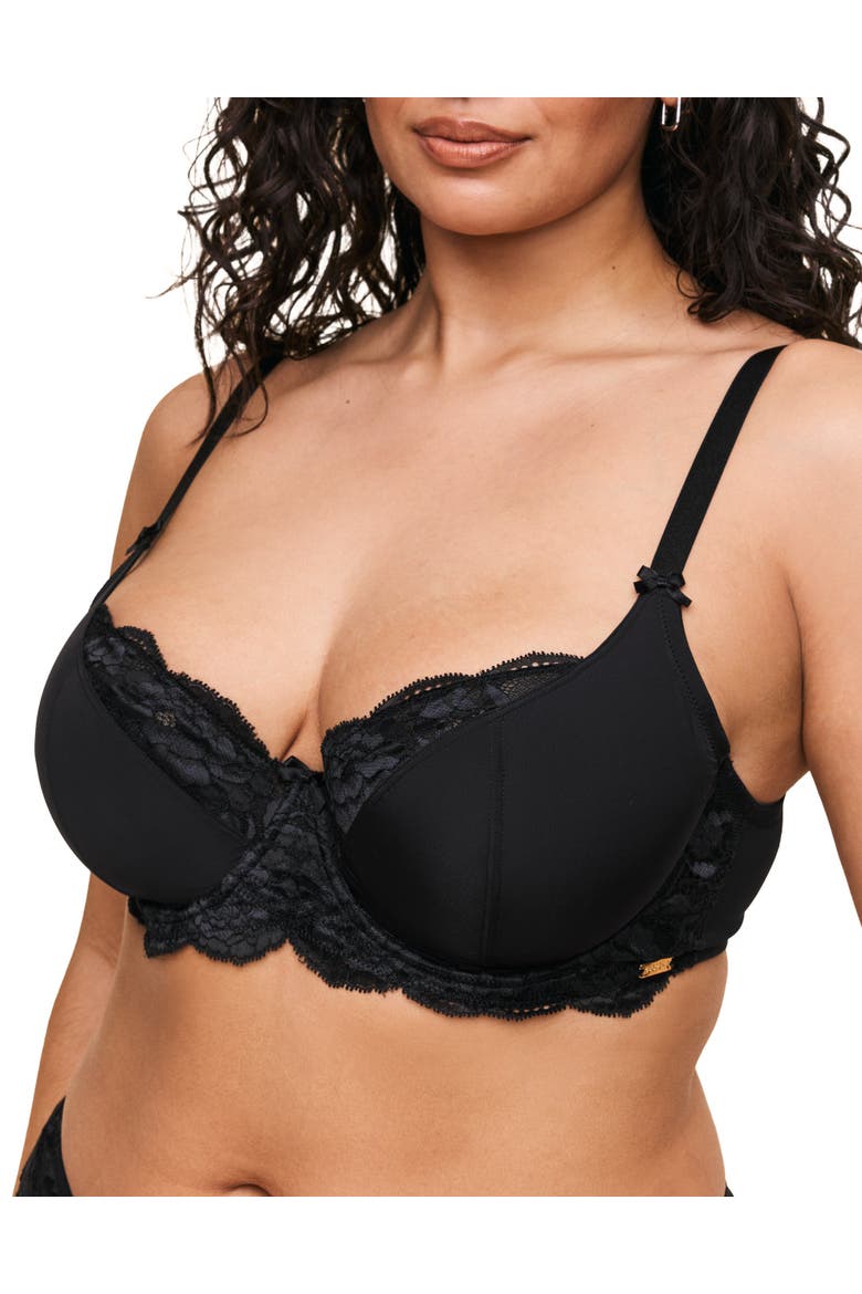 Vicky Unlined Full Coverage Bra, Alternate, color, Black
