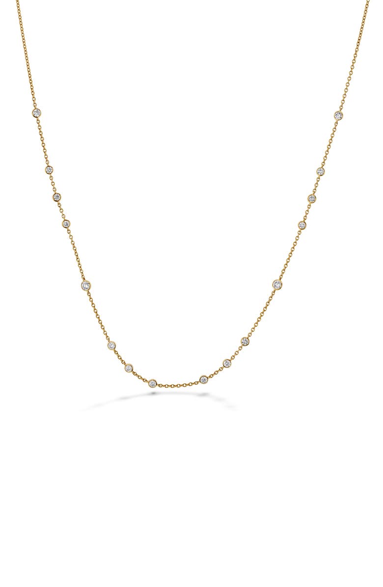 Mémoire Cascade Diamond Station Necklace, Main, color, Yellow Gold