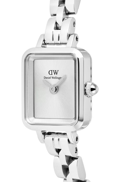 Daniel Wellington Quadro Mini Bracelet Watch, 15mm X 18mm In Metallic