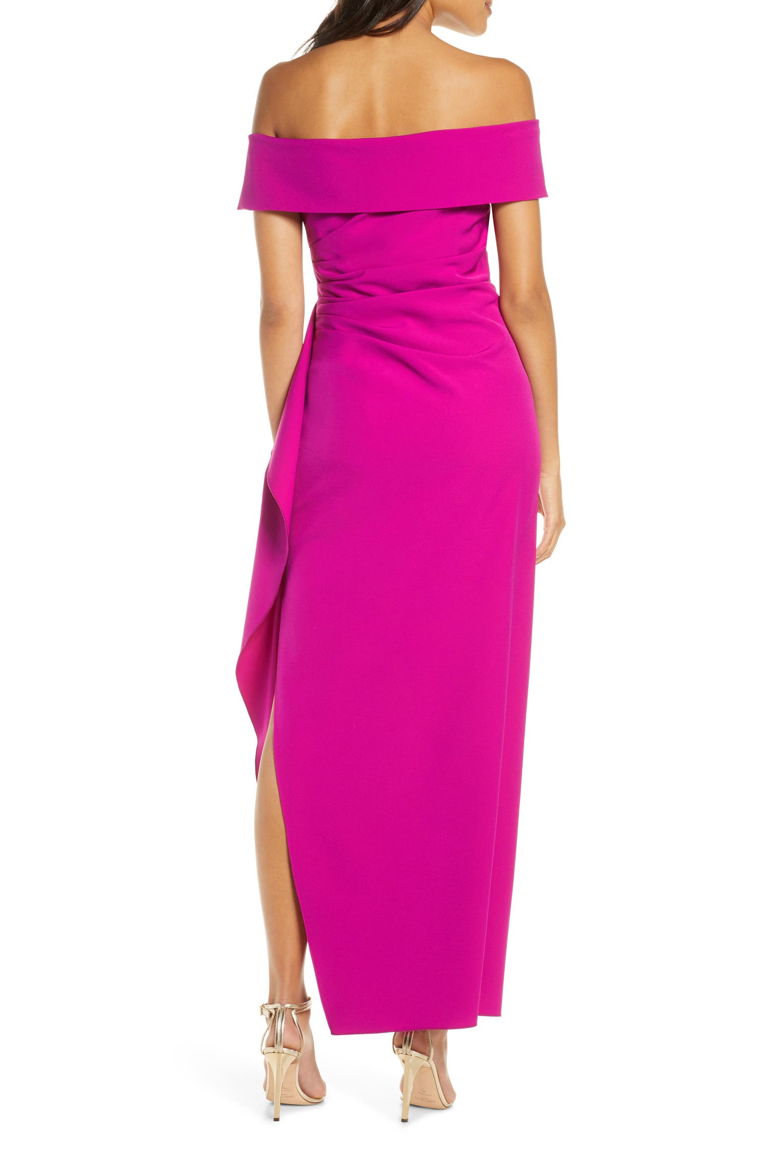 Vince Camuto Off the Shoulder Crepe Column Gown (Women) | Nordstromrack