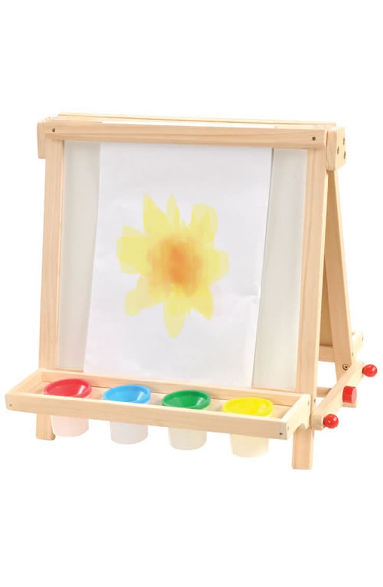 Kaplan Early Learning Company Wooden Tabletop Easel, Alternate, color, Beige