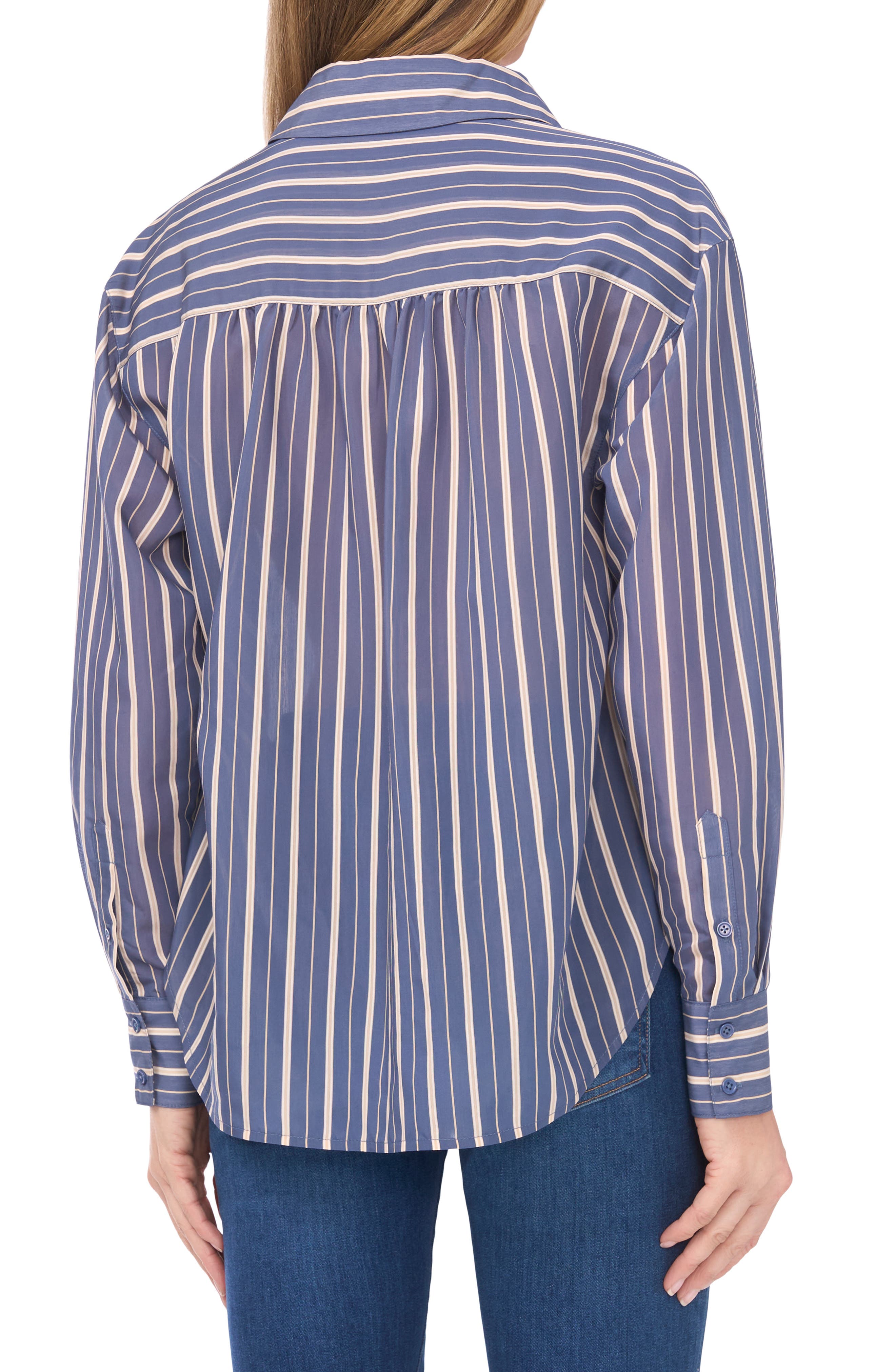 Elise Stripe Button-Up Shirt - image 2