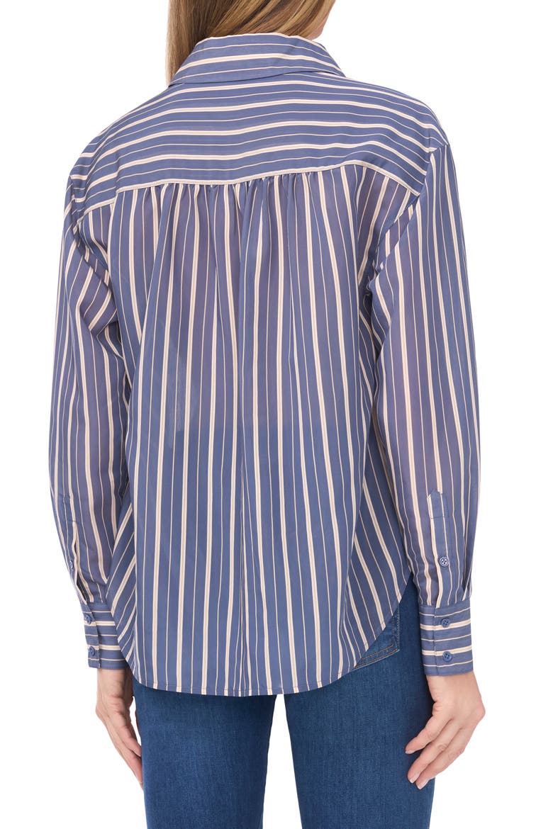 Elise Stripe Button-Up Shirt, Alternate, color, SWIFT SEAS