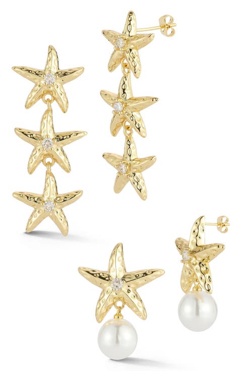 Starfish Earring Set