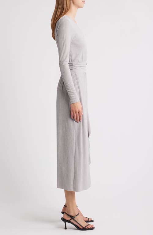 Reiss Madeline Maxi Wrap Dress In Gray