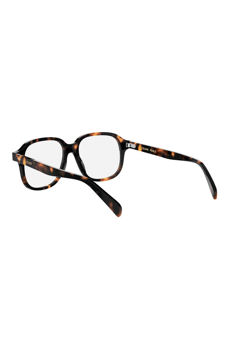 54mm Thin Geometric Optical Glasses, Alternate, color, DARK HAVANA