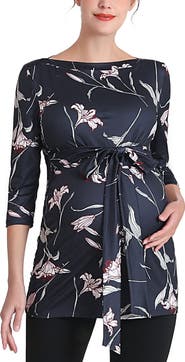 Kimi & Kai Aaira Boat Neck Maternity Top