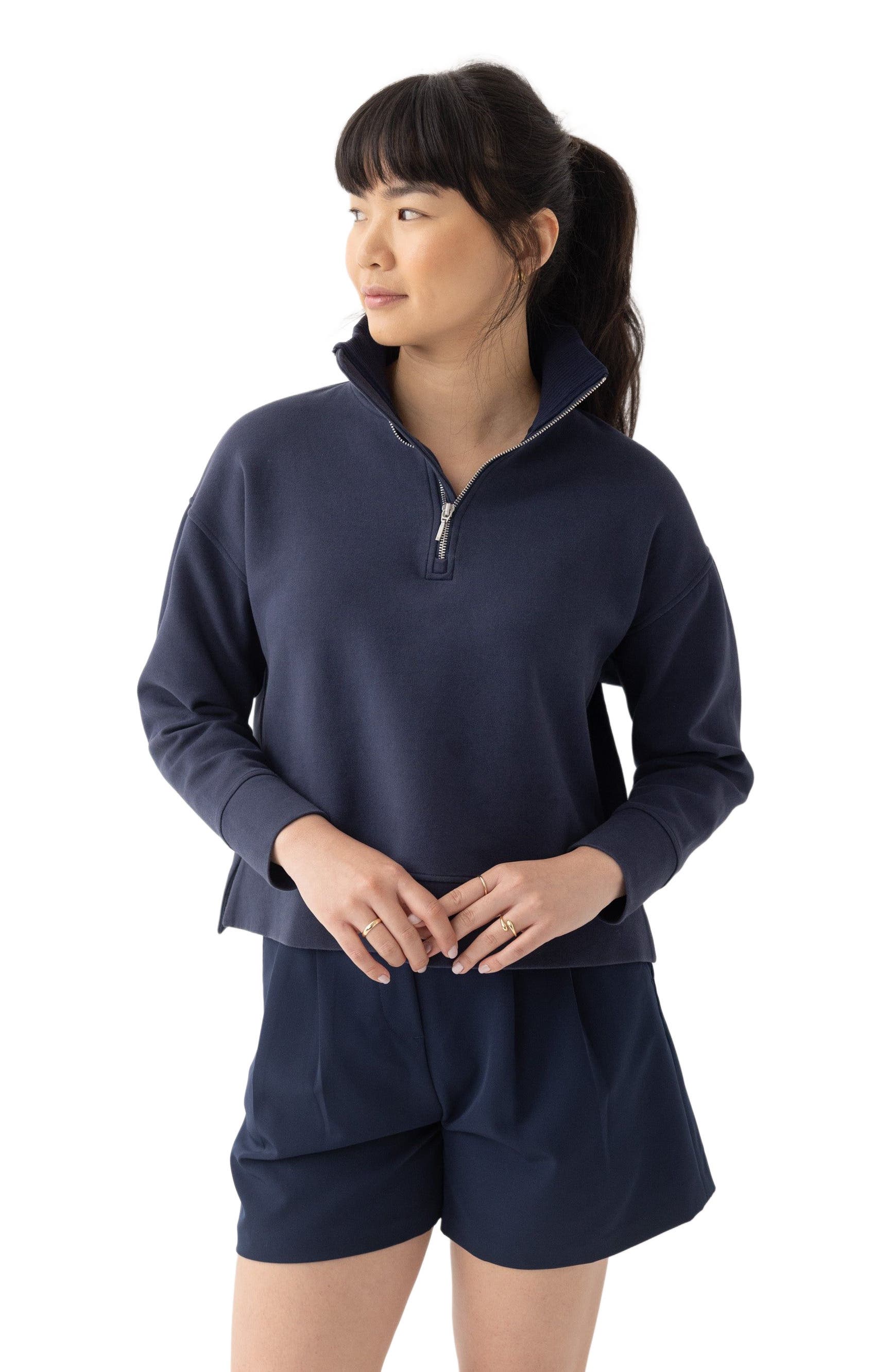 Honors The Half-Zip Pullover in Navy 