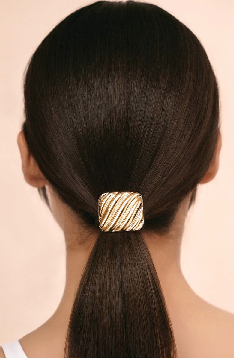 Ettika Shiny Square Ponytail Holder, Alternate, color,