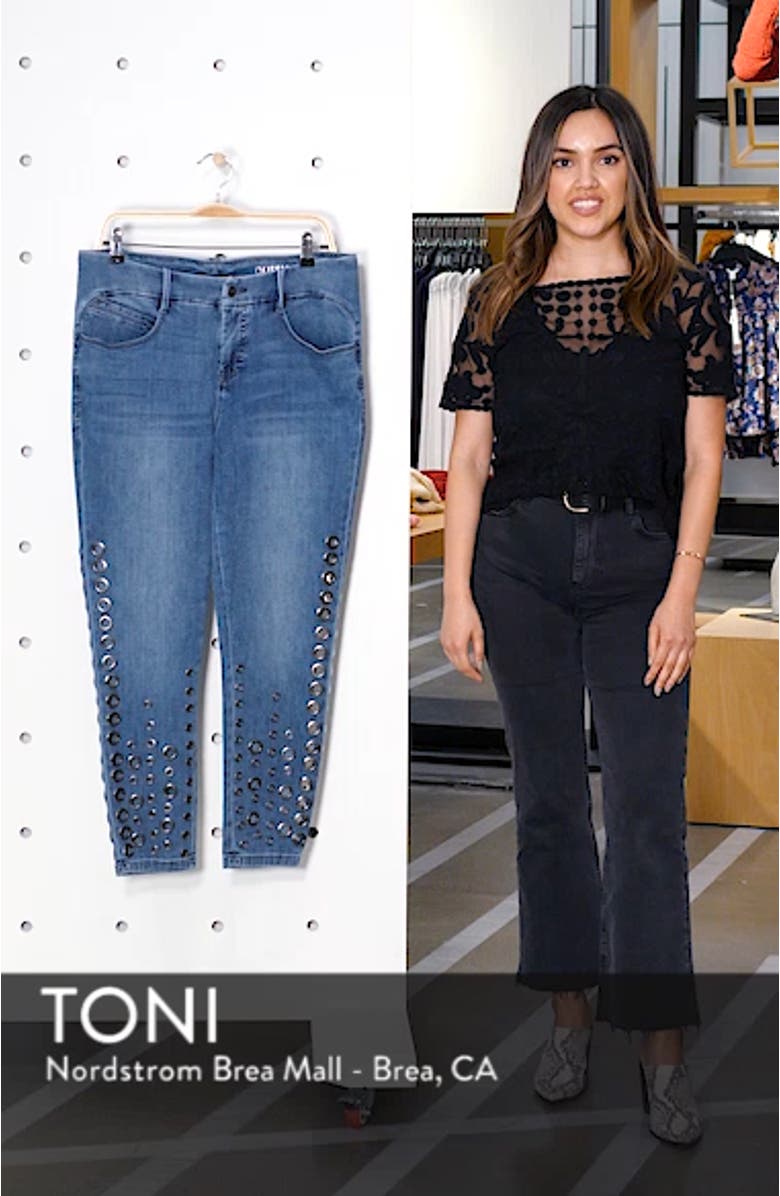 Grommet Ankle Skinny Jeans, sales video thumbnail