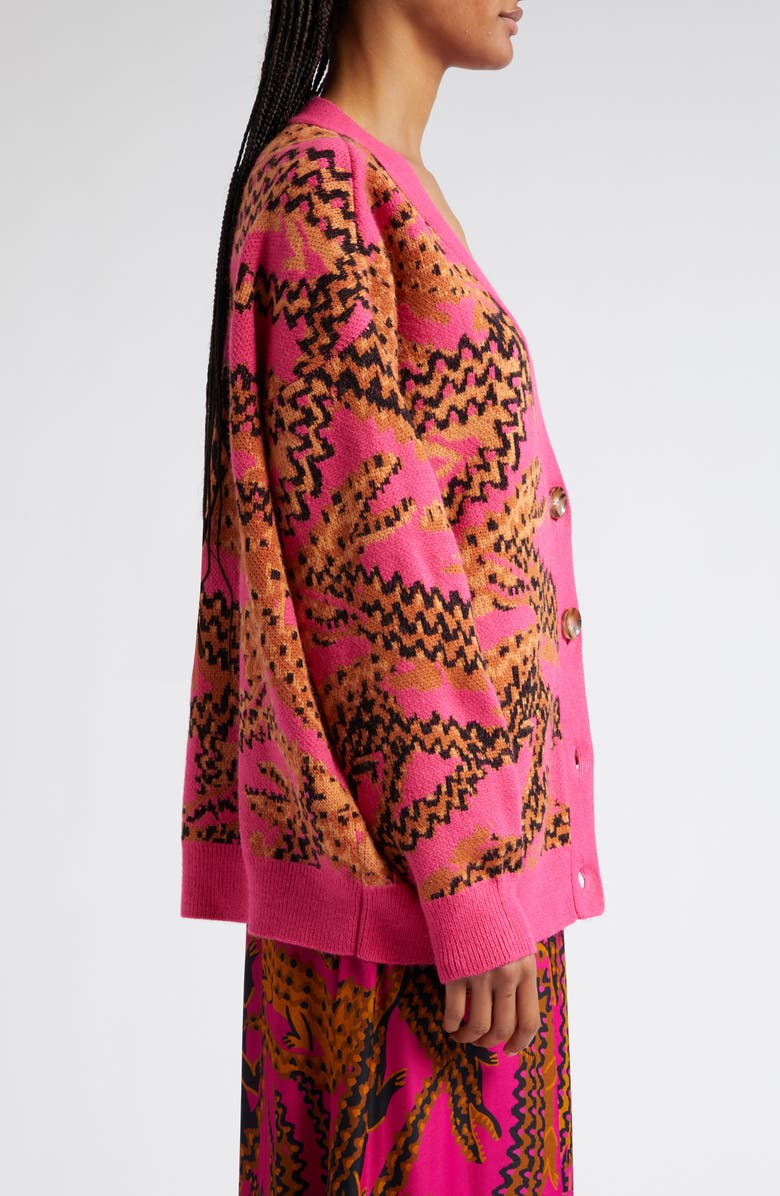 FARM Rio Croco Jacquard Cardigan, Alternate, color, 