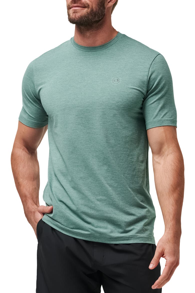 Scenic Vista Logo T-Shirt, Main, color, HEATHER SILVER PINE
