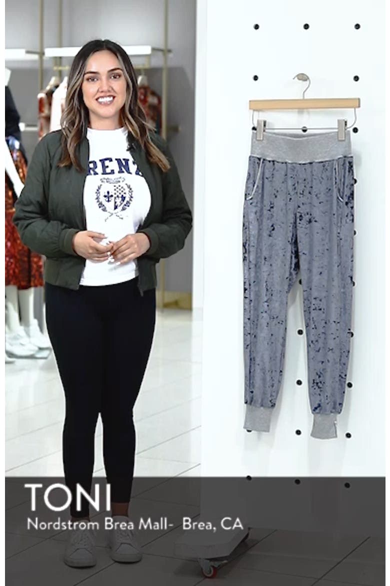 Hazy Velour Slate Jogger Pants video