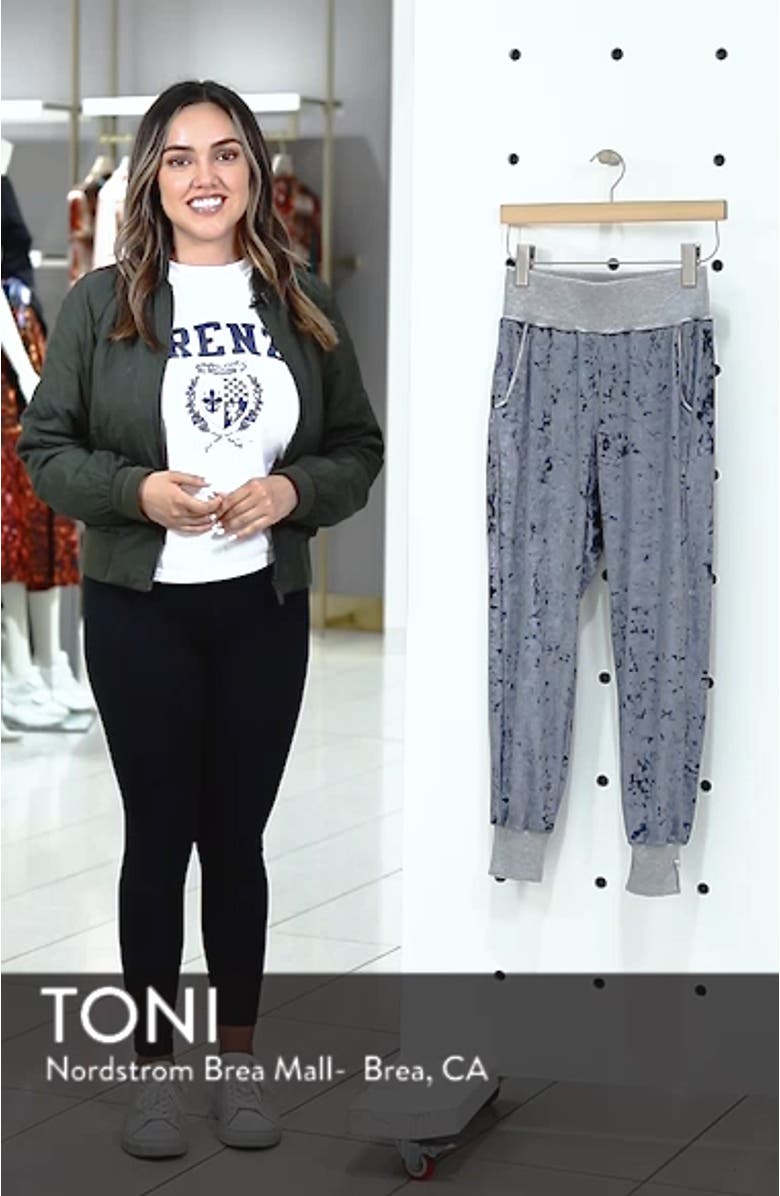 Hazy Velour Slate Jogger Pants, sales video thumbnail