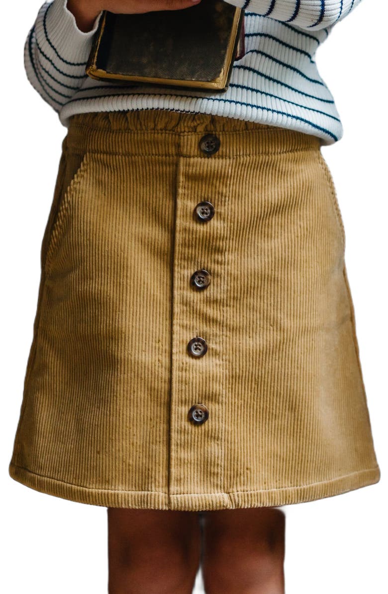 Hope & Henry Girls' Corduroy Cinch Waist Skirt, Kids, Alternate, color,