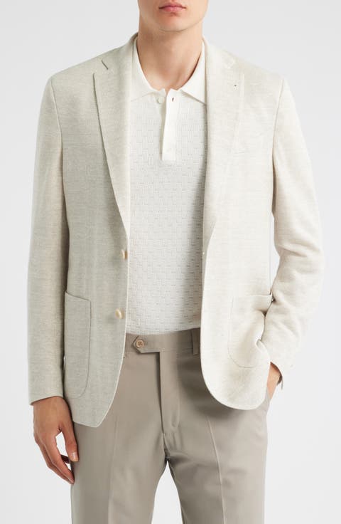 Hampton Tan Mélange Knit Linen Blend Sport Coat