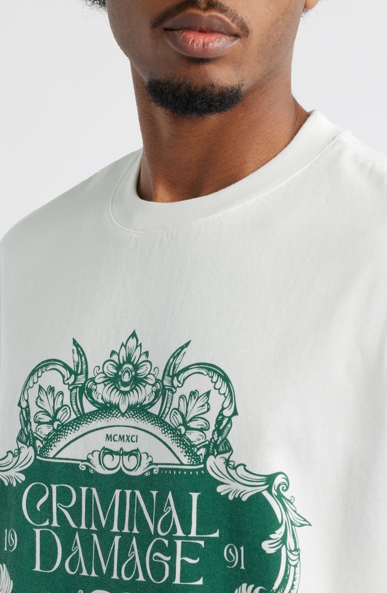 CRIMINAL DAMAGE Opulence Graphic T-Shirt, Alternate, color, Off-White