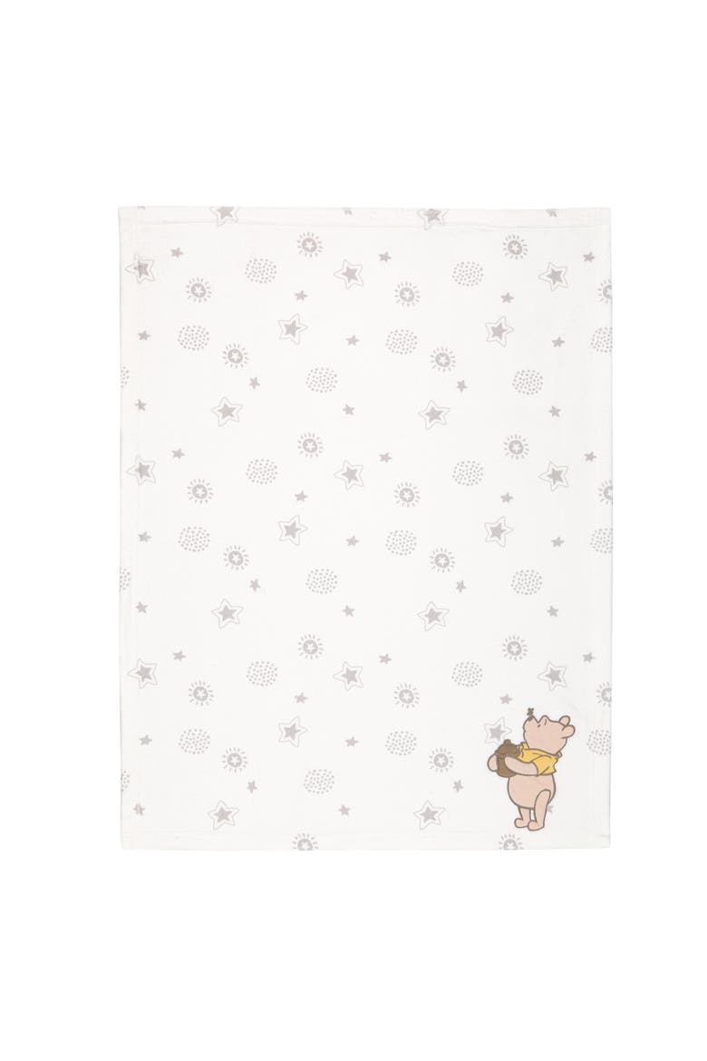 Disney Baby WINNIE THE POOH Fleece Appliqued Baby Blanket, Alternate, color, Cream