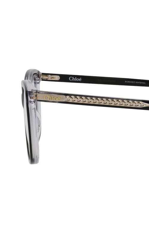 Shop Chloé Core 52mm Optical Glasses In Black Black Transparent