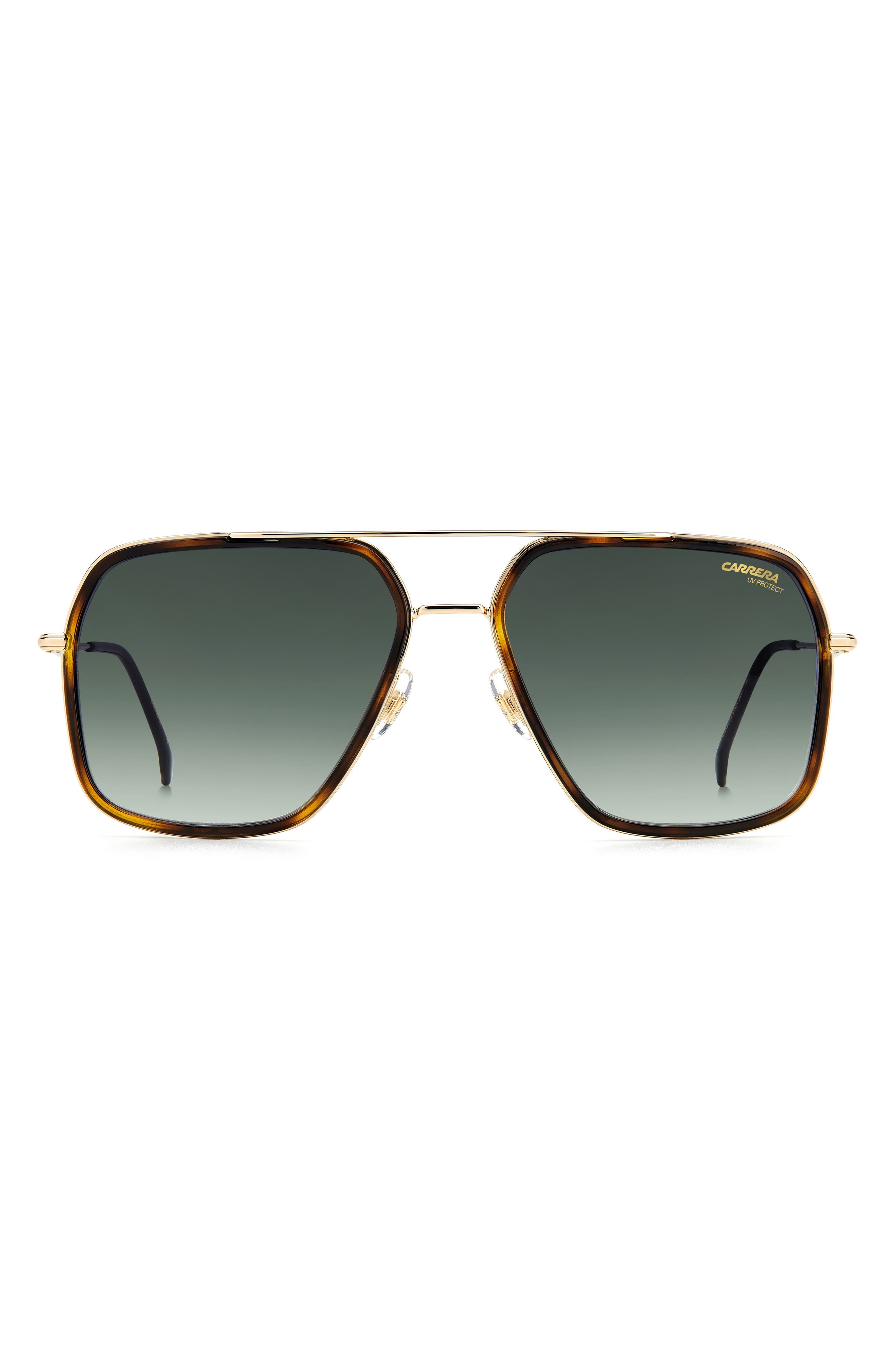 Carrera Eyewear 59mm Gradient Rectangle Aviator Sunglasses