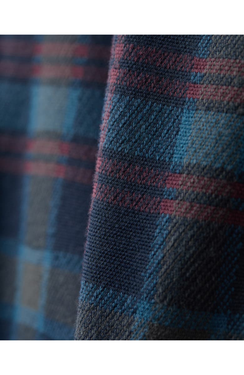 Rhone Hardy Plaid Flannel Button-Up Shirt, Alternate, color, True Navy Plaid