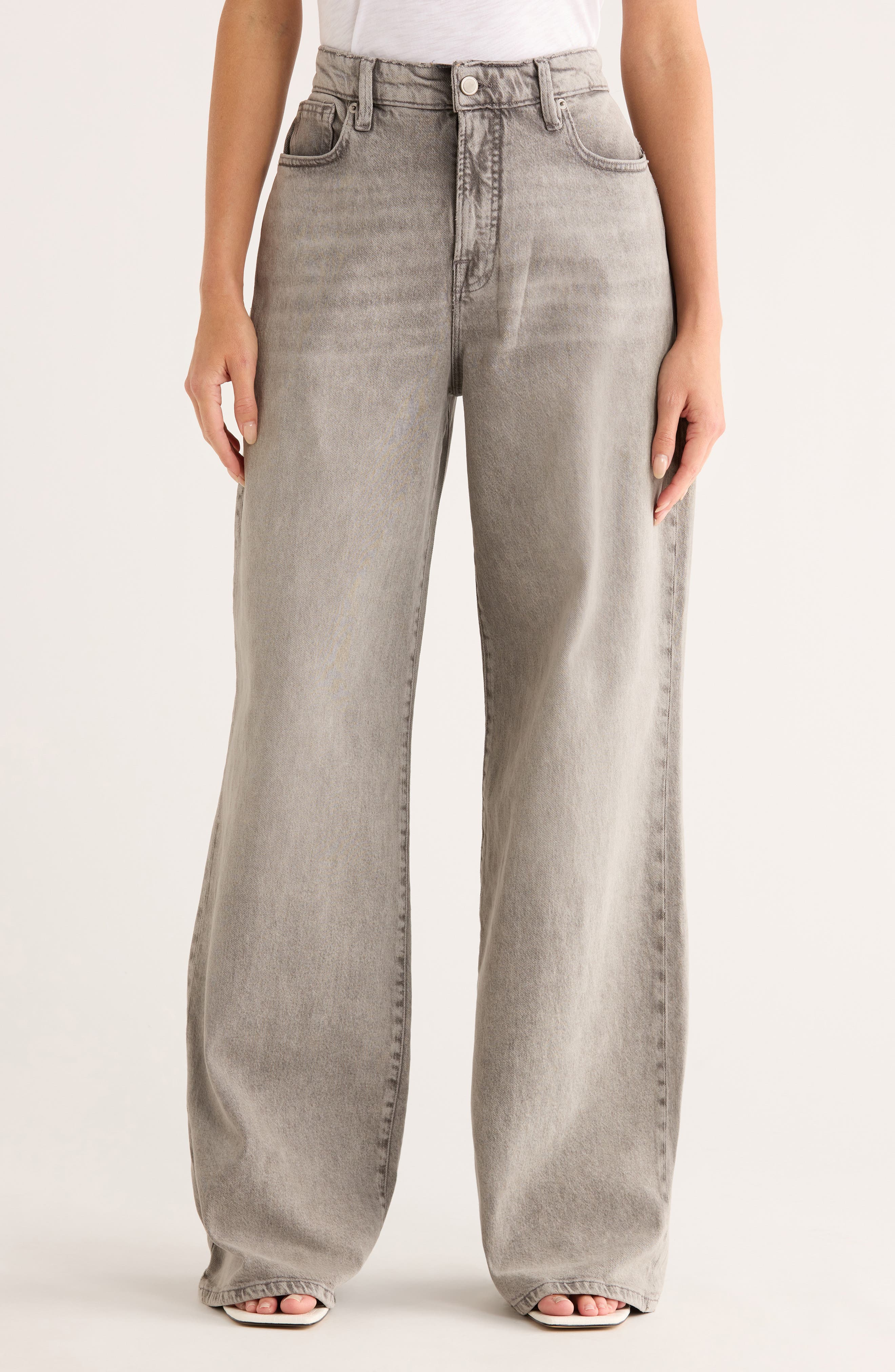 Good American Good Ease Relaxed Wide Leg Jeans