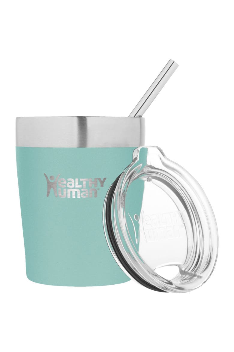 Stainless Steel Tumbler with Straw Splash, Main, color, Green