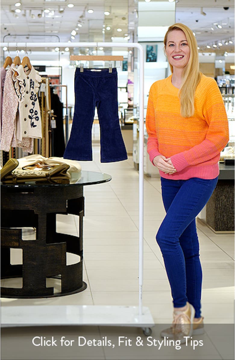 Kids' Flared Stretch Cotton Corduroy Leggings, sales video thumbnail