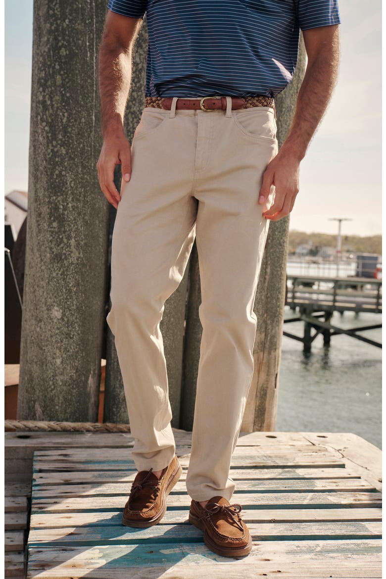 Horizon Modern Fit Stretch Cotton Blend 5-Pocket Pants, Alternate, color, KHAKI