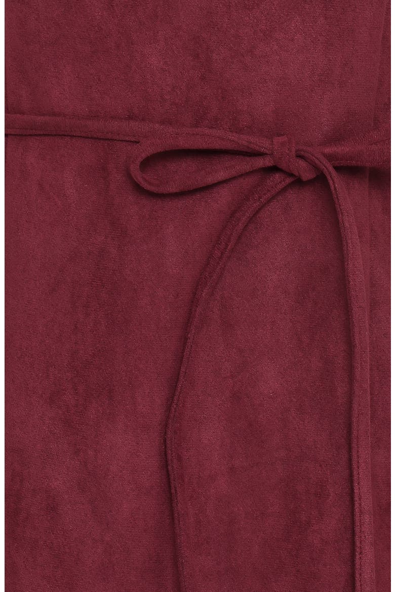 Sharna Faux Suede Minidress, Alternate, color, BURGUNDY