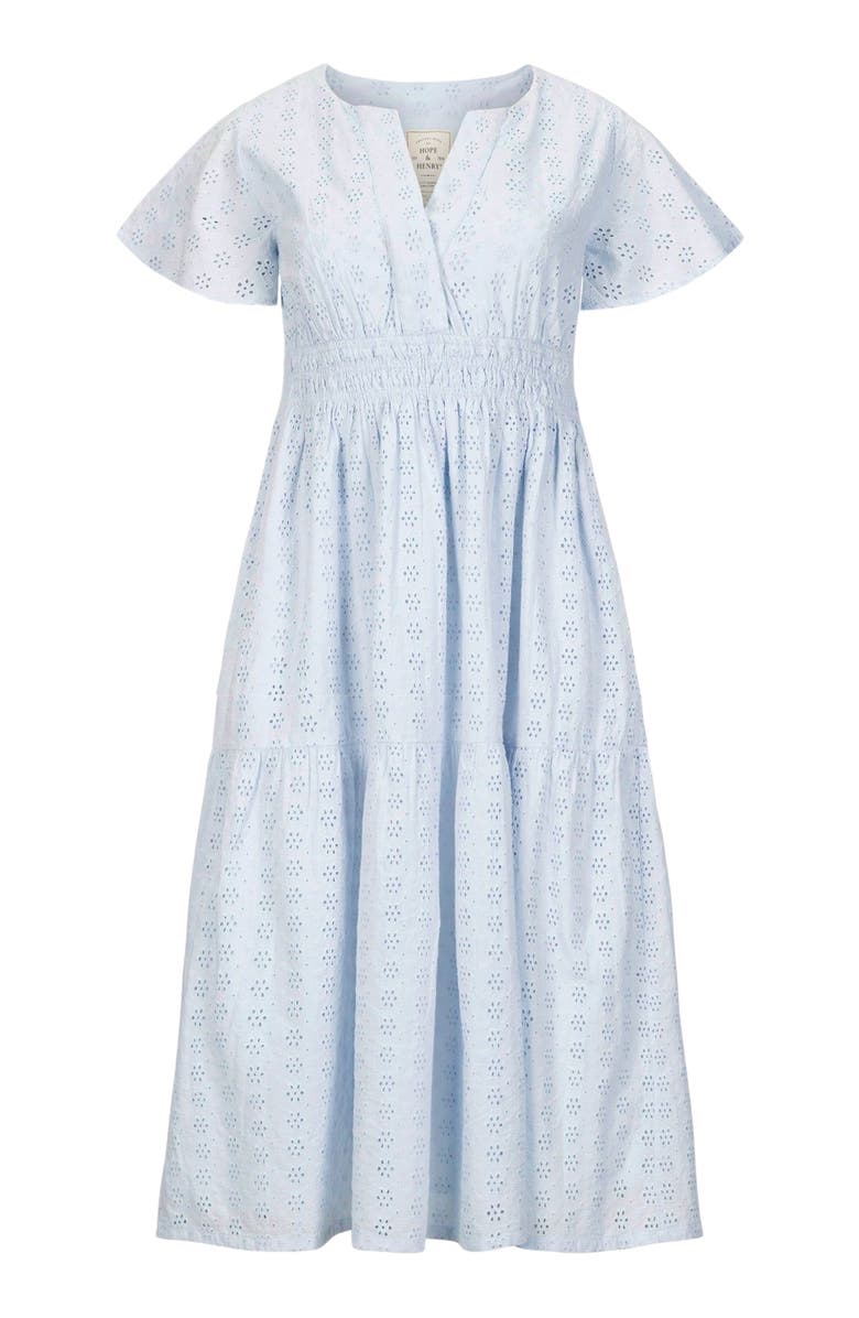 Hope & Henry Women's Organic Tiered Eyelet Dress, Alternate, color, 