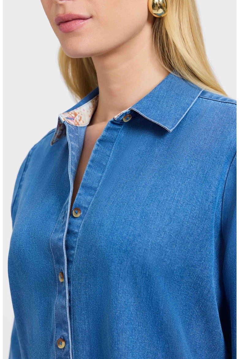 Margie Denim Button-Up Shirt, Alternate, color, MEDIUM WASH