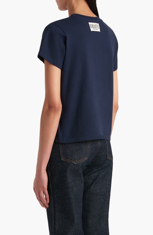 Khaite Emmylou Cotton Jersey T-shirt In Blue