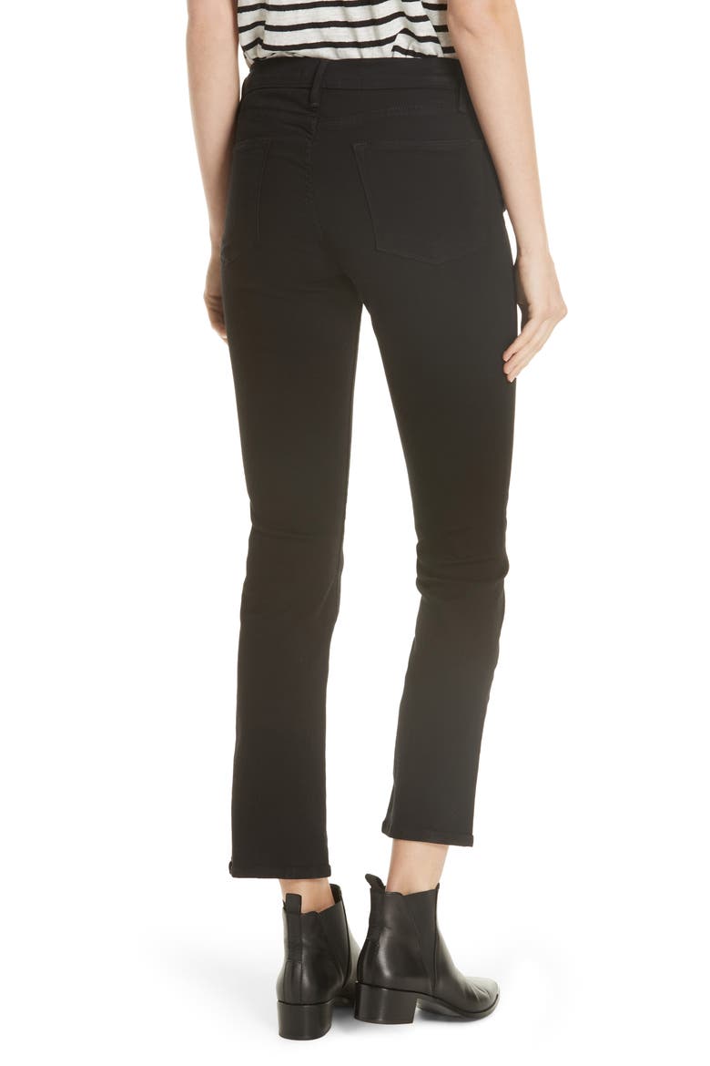 Le High Straight High Rise Jeans, Alternate, color, FILM NOIR