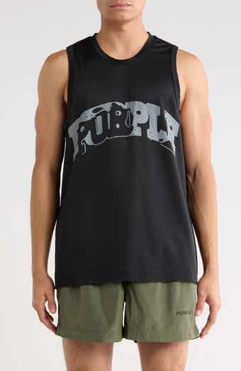 PURPLE BRAND Mesh Graphic Tank