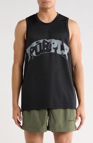 PURPLE BRAND Mesh Graphic Tank