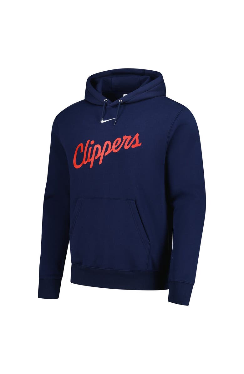 Nike Men's Nike Navy LA Clippers Sportswear Essential Wordmark Club Hoodie, Alternate, color, Navy