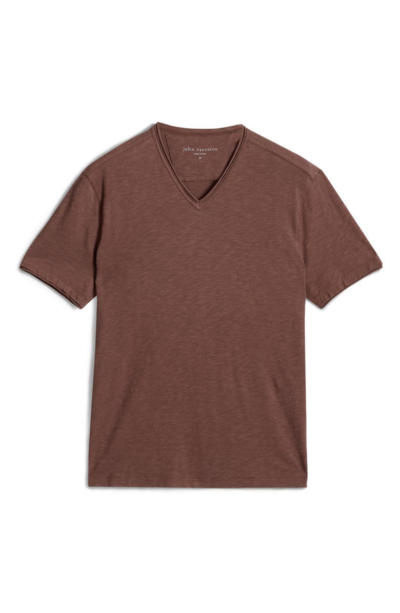 John Varvatos Miles Slub Organic Cotton V-Neck T-Shirt, Alternate, color,