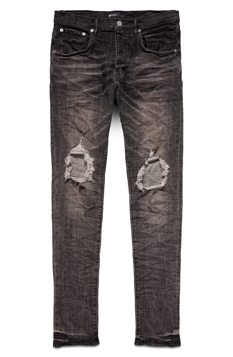 PURPLE BRAND Ripped Stretch Skinny Jeans, Alternate, color, Grey Dirty Blowout