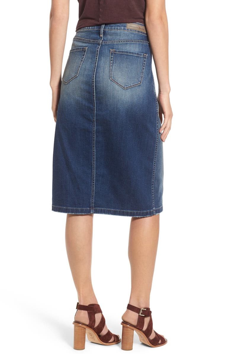 Hinge Denim Pencil Skirt, Alternate, color, 