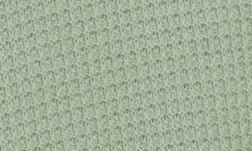 Lucky Brand Textured V-neck Cotton Blend Sweater In Green
