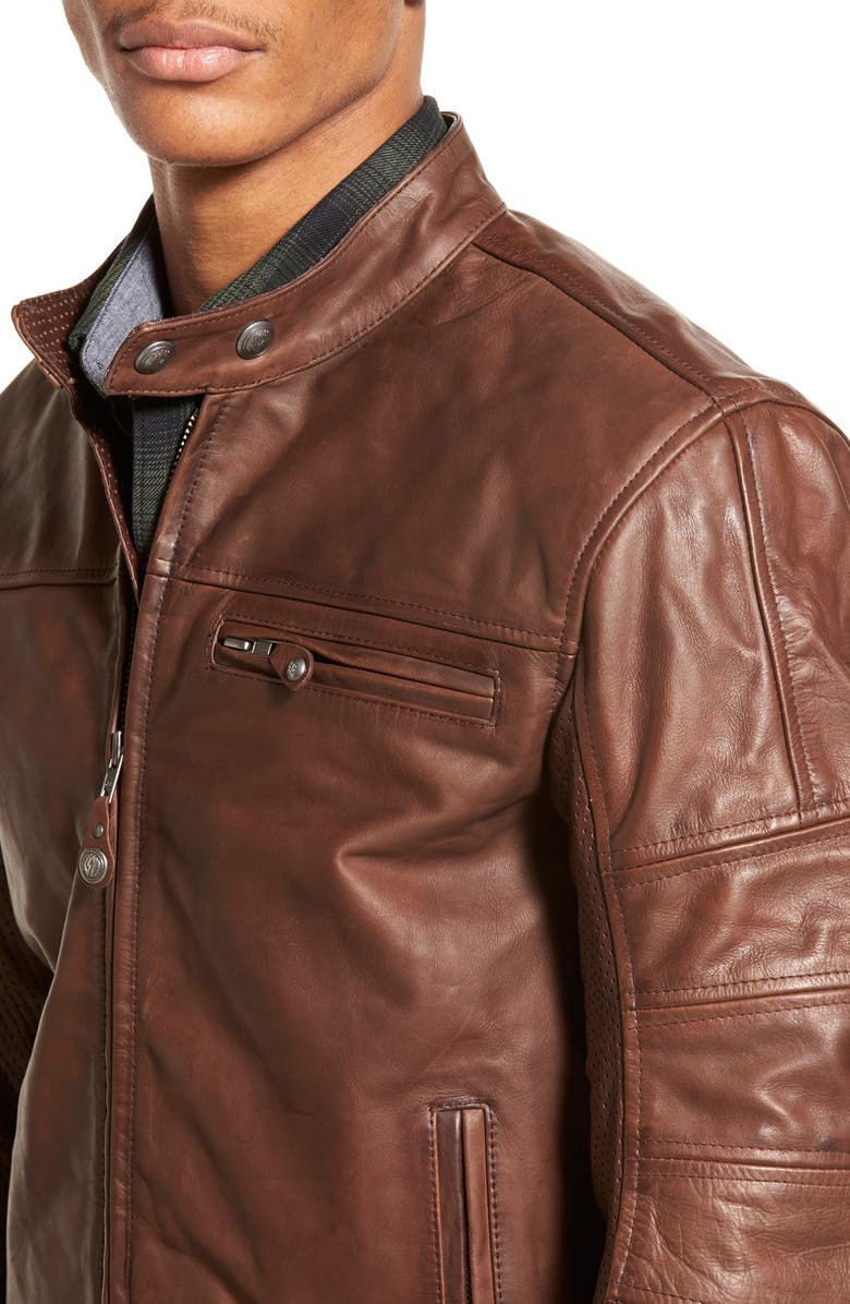 ROLAND SANDS DESIGN 'Ronin' Café Racer Leather Jacket, Alternate, color, 