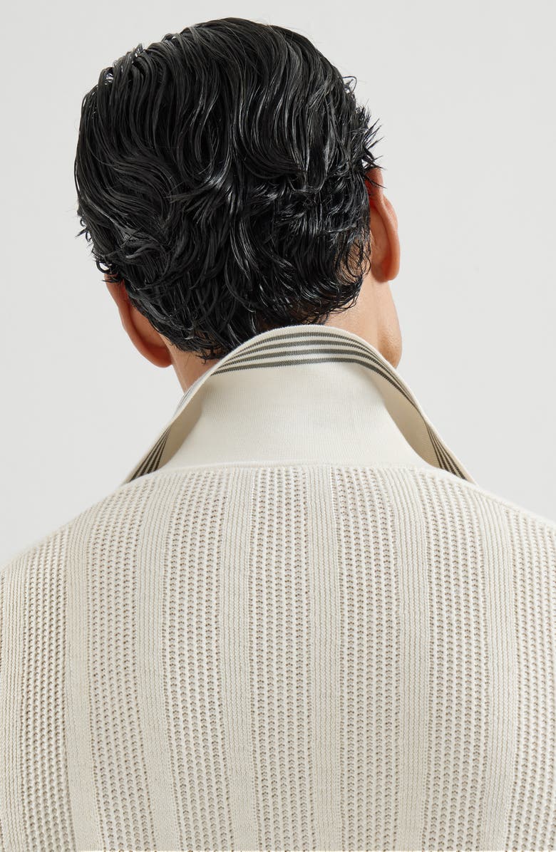 Brunello Cucinelli Cotton knit polo, Alternate, color, White