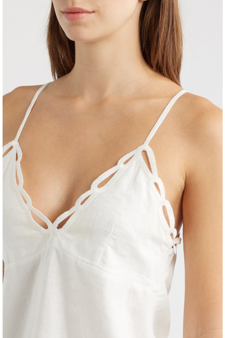 Comte Embroidered Trim Camisole, Alternate, color, ECRU