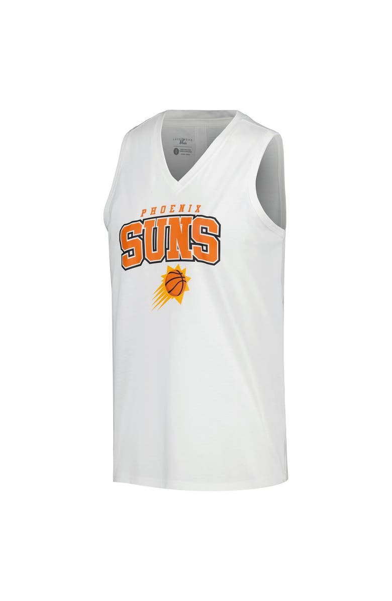 LEVELWEAR Women's Levelwear White Phoenix Suns Paisley Peekaboo Tank Top, Alternate, color, White