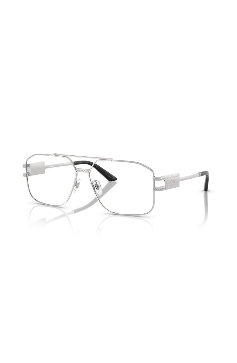 Versace 59mm Square optical glasses, Main, color, Silver