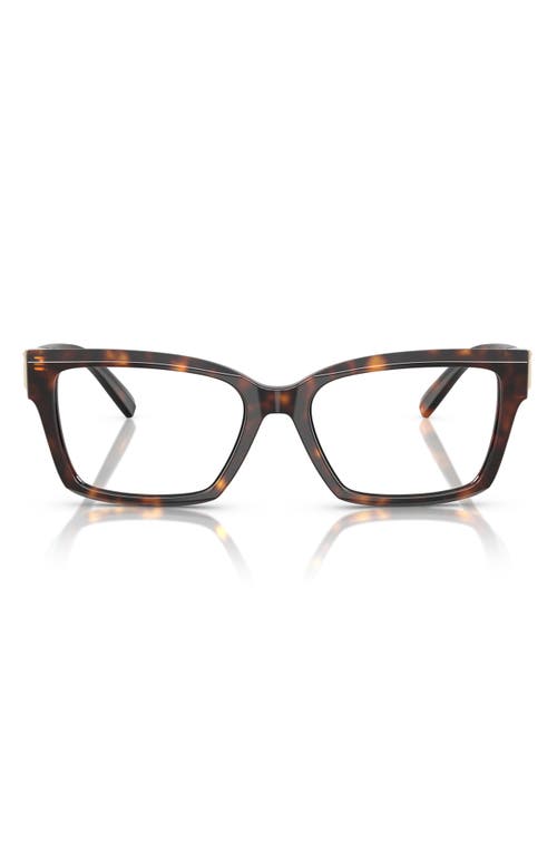Tiffany & Co . 52mm Square Optical Glasses In Brown