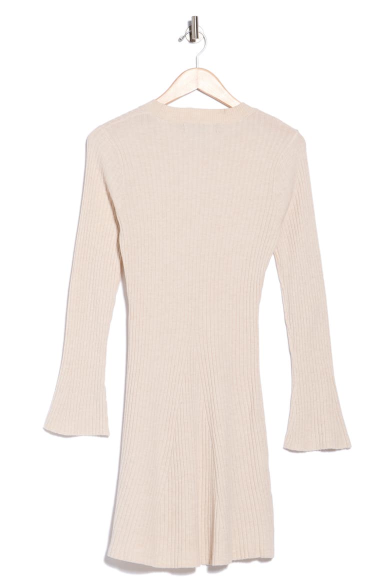 Directional Wide Rib Long Sleeve Sweater Dress, Alternate, color, MOONBEAM