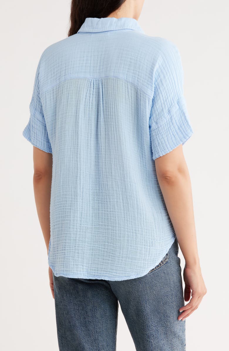 Michael Stars Gigi Popover Top, Alternate, color, Water