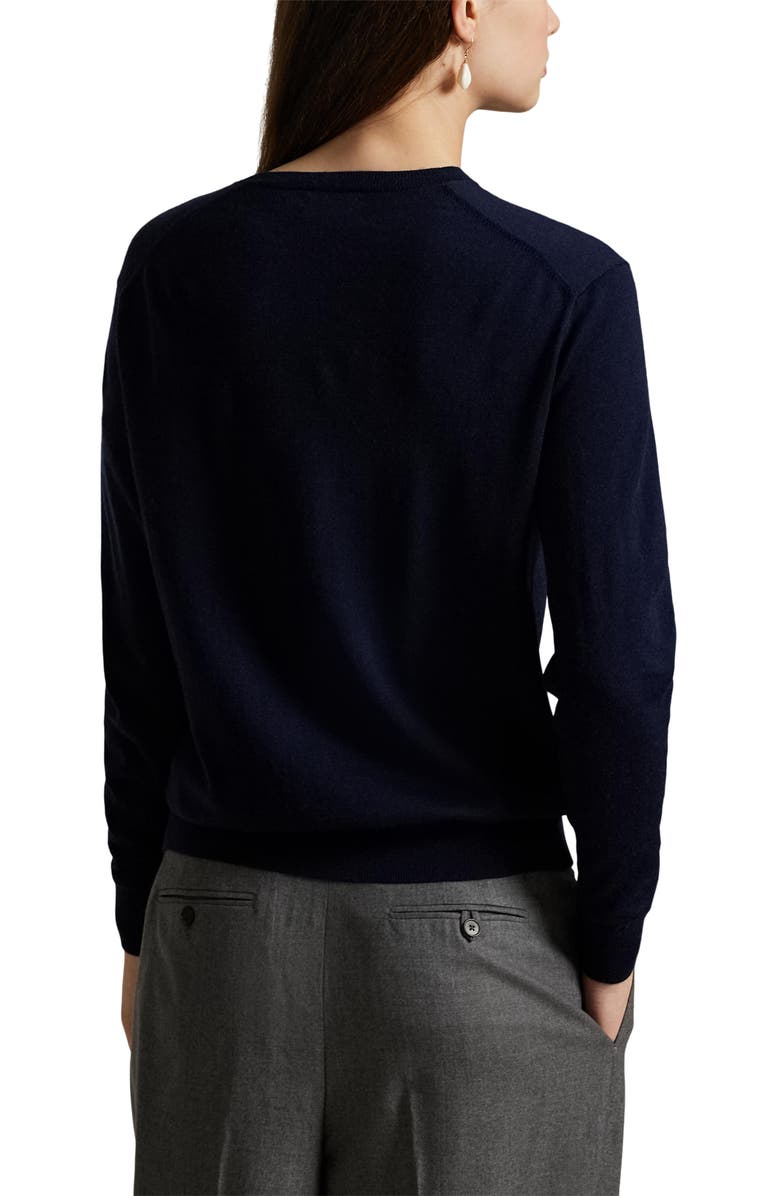 Polo Ralph Lauren Wool Crewneck Sweater, Alternate, color, Hunter Navy